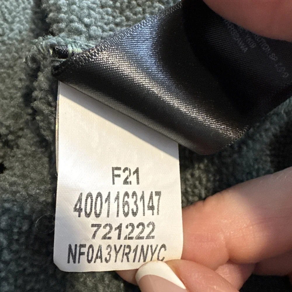 The North Face Men's M 1/4 Zip Pullover Sweater Green Outdoor Hiking Fleece